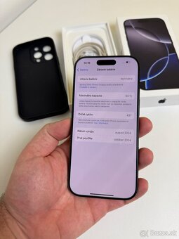 Predam vymenim Iphone 16 Pro 256GB Black Titanium - 5