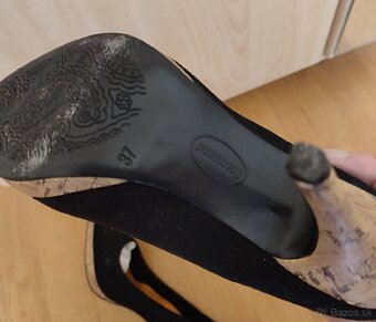 Čierne semišové lodičky - 5