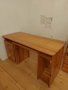 Písací stôl masív borovica - 5