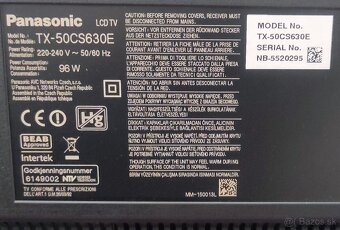 Predám FullHD SMART TV Panasonic TX -50CS630 (125cm) wifi - 5