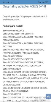 Asus Adaptér 240 W 20 V 3P(6PHI), ADP-240EB B - 5