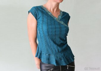 Spoločenské tričko-top veľ. S - 5