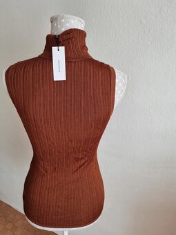 hnedý elastický rolák bez rukávov Karen Millen L-s visačkou - 5