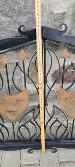 Kované krbové dvierka, zásuvka na popol, rošt - 5