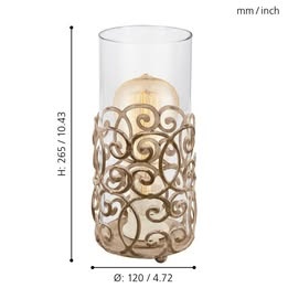 Krásna Vintage stolná, závesná lampa v secesnom štýle - 5