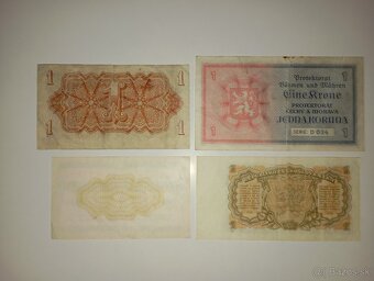 BANKOVKY 1 KČS 1940-1989, 4 RŮZNÉ EMISE, VŠE NEPERFOROVANÉ - 5