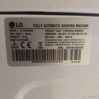 Pračka LG na 17kg cena 420€ - 5