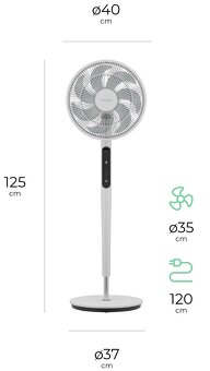 Siguro ventilátor stojanový FN-T570W West Wind - 5