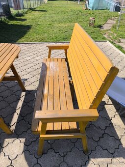 Záhradné sedenie drevené - 5