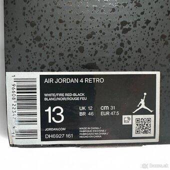 Air Jordan 4 Retro “Red cement” – nové - 5