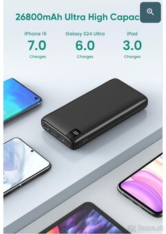 NOVÁ Powerbanka 26800mAh s vysokou kapacitou 22,5W - 5