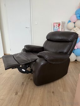 Kožená sedacia súprava s rozkladom/rozkladacia - 5