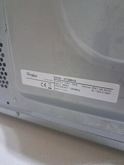Predám mikrovlnku Whirlpool GT286 s grilom - 5