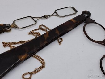 Predám starožitné okuliare lorňon kaučuk striebro kus 45€ - 5