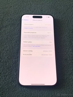 Predám Iphone 15 PRO 128GB modrý titan Stav nový nového kusu - 5