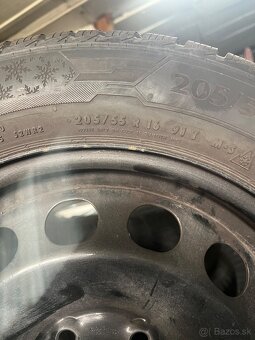 Predám zimne pneumatiky 205/55/16 a disky Škoda , VW - 5
