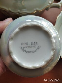 Obedová perleťova  porcelánová sada - 5