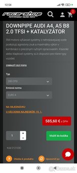 Športový katalyzátor  Audi A4 , A5 B8 - 5