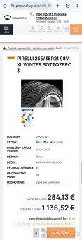 1ks NOVÁ 255/35 R21 98V XL PIRELLI WINTERSOTTOZERO 3 - 5