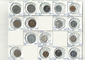 Zbierka svetových mincí - po kusoch -Ázia,Amerika,Afrika,Eur - 5