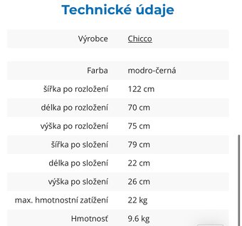 Cestovná postielka zn. Chicco - 5