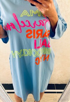 Damske voľne šaty city blue - 5