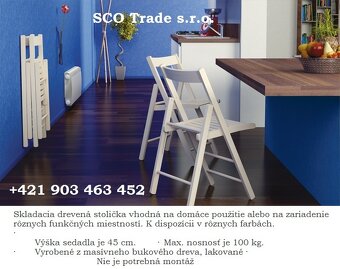 FaNTaSTicKé Certifikované Drevené Skladacie Bukové Stoličky - 5