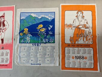 ČSSR, 15ks retro textilne kalendáre - 5