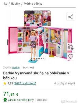 Skriňa na oblečenie Barbie - 5