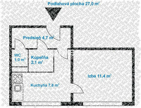 Znížená cena - na predaj 1 izbový byt, Košice - Západ - 5