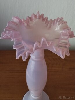 Sklenená váza - ružové sklo - 5