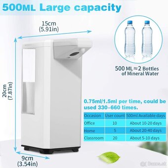 Bezdotykový dávkovač dezinfekcie 500ml - 5