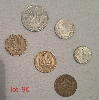 Mince rôzne, ČSSR, ČSFR, československé, lot.,ročníky... - 5