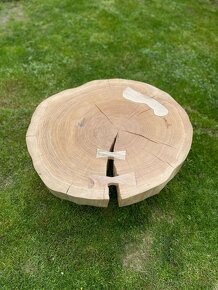 Drevený stôl priečny rez z Dubového dreva - 5