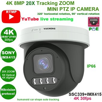 PTZ PoE Sony IMX415 4K 30fps - 5