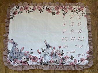 Set pre bábätko staroružové kvety - 5