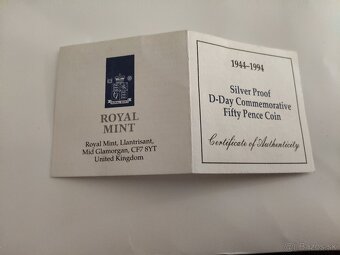 50 pence strieborná minca - 5