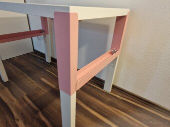 Detský rastúci stôl IKEA Pahl ružový dievcensky - 5