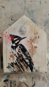 Ručne maľované obrazy na starom dreve - 5