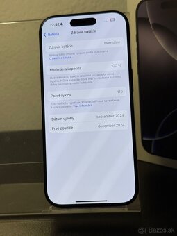 Predám Apple iPhone 16 PRO 256GB Black Stav Nového Telefónu - 5
