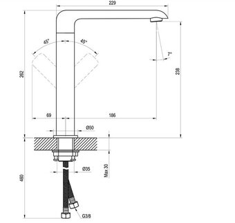 Umývadlová / drezová batéria RAVAK Flat  FL 016.20 - 5