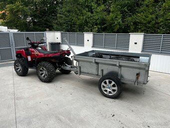 Kawasaki Brute Force 750+Výklopný Vozík+Radlica na sneh - 5