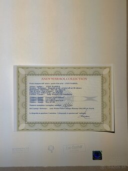 Andy Warhol "Michael Jackson" Limitovaná edícia_Certifikát - 5