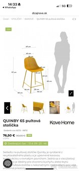 Dizajnové barové stoličky - super stav 3ks - 5