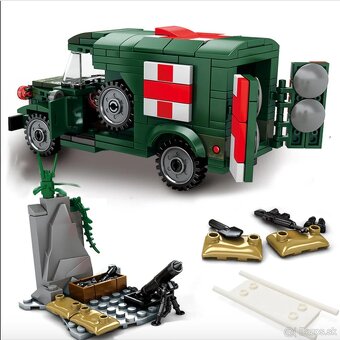 Rôzne tanky + postavičky - typ lego - nové, nehran - 5