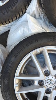 Orig Toyota disky R16 + zimné Continental TS870 - 5