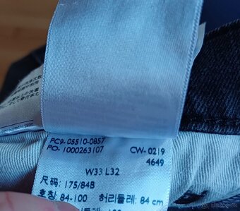 Levis tmavošedé slim fit streč - 5