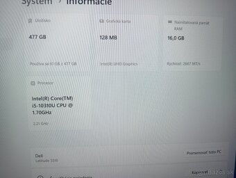 dotykový Dell latitude 5510 , Intel® Core™i5 , 16gb ram ,ssd - 5