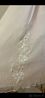Bledoruzove svadobné šaty - 5