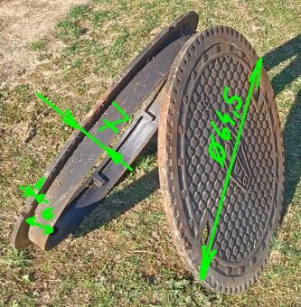 Veľmi kvalitná,nová kanálová vpusť-poklop aj z rámom - 5